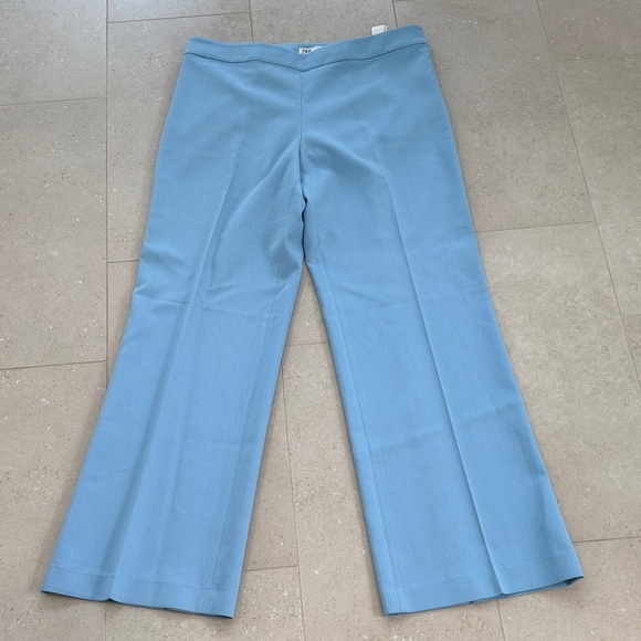 Zara Pants - Zara Light Blue Wide-Leg Pants